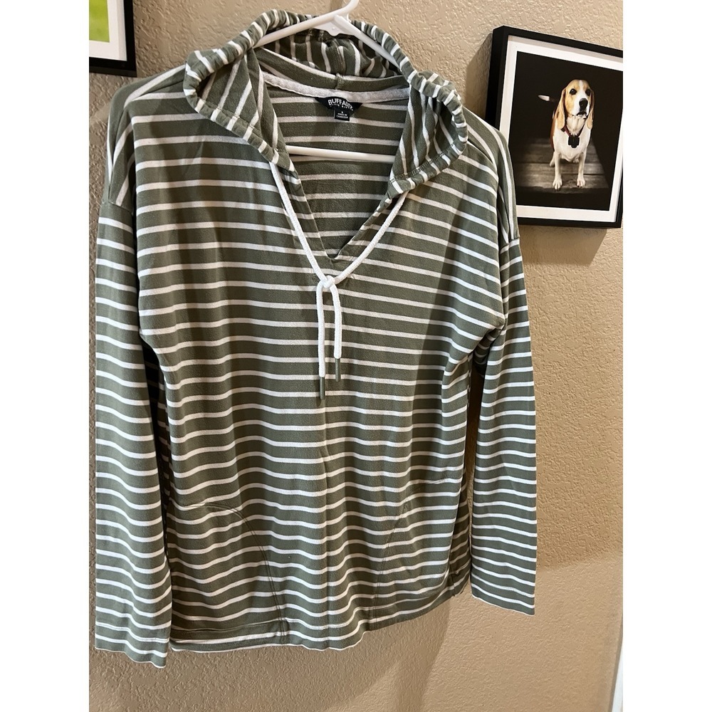 Buffalo David Bitton Women Soft Knit Relaxed Fit Hoodie With Pockets Size Small